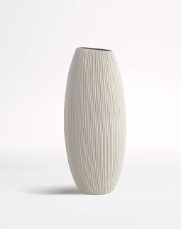 Tall Cream Ceramic Vase